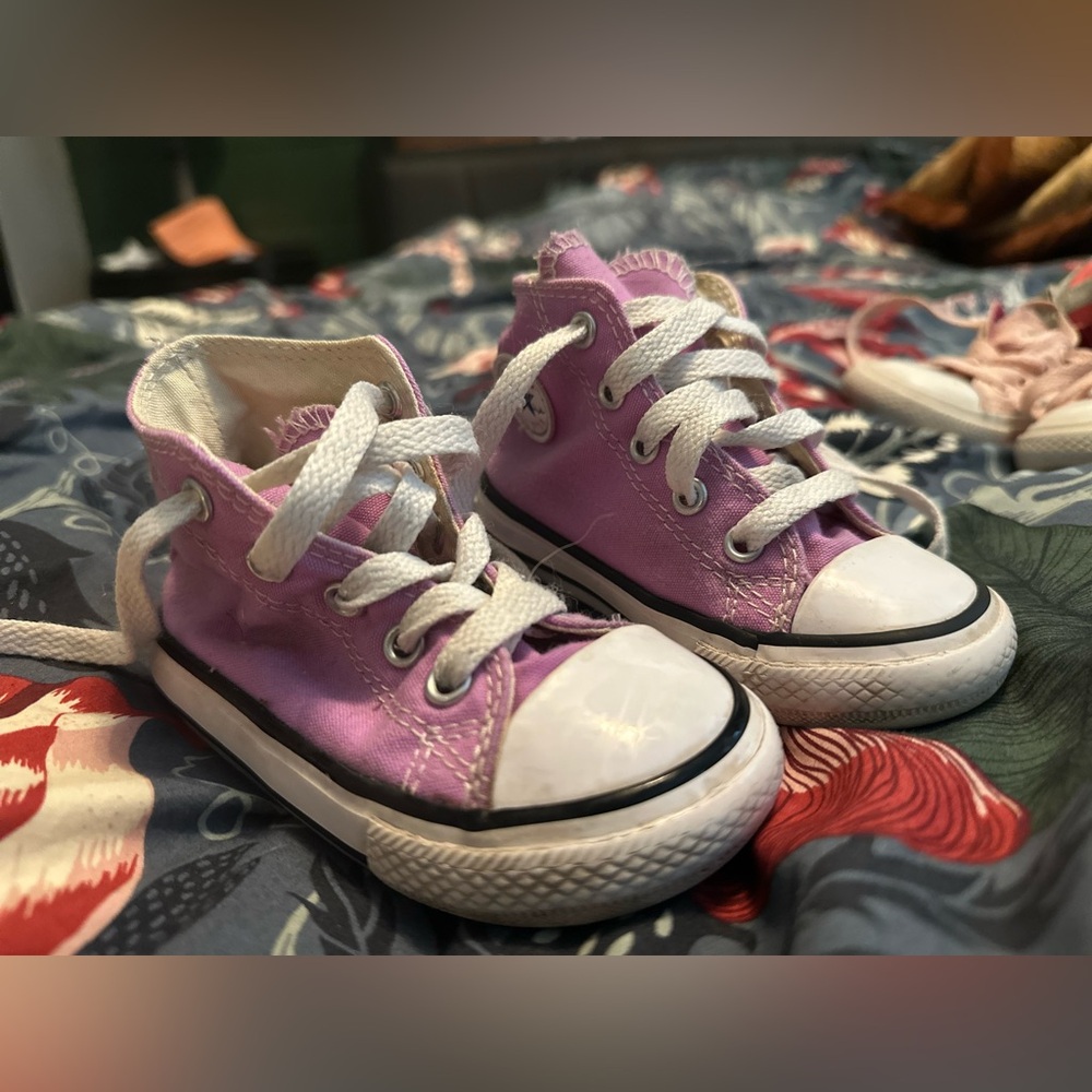 Converse Kids Lavender High-Top Sneakers